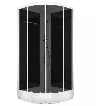 Кабина 100х100 н/п Черные стенки+Тонированные стекла Domani-Spa Delight Slim 110 DS01DS110LBT00