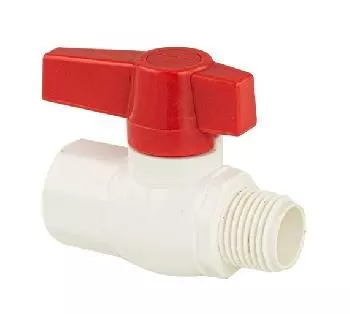 Кран шаровый 1/2&quot г/ш, ручка-рычаг, из АБС пластика, в пакете МАКплюс M471-12 