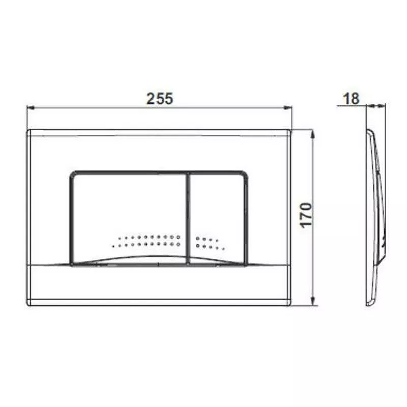 Кнопка для инсталляции 2реж механич хром глянец Roca Active 32B 8901130B1
