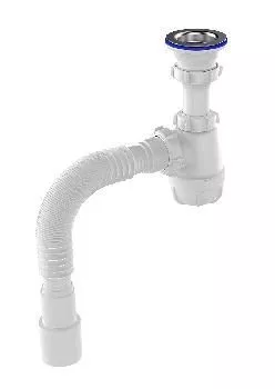 Сифон для мойки 1&quot1/2-40/50 с гофрой Aquant (большой стакан) S0115-35-MR