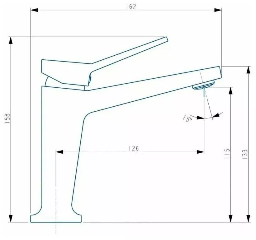 Смеситель для раковины 12см гайка черный Хайба HB10818-7 