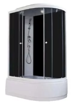 Кабина 120х80 в/п ЛЕВ Черные стенки+Тонированные стекла Parly EC122L