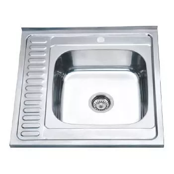 Мойка нерж накл 600г-600ш квадрат правая 0,6/170мм сифон с/о РМС MG6-6060R