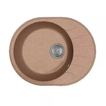 Мойка камень врез 460-580 овал 197мм терракот Dr.Gans Smart Виола 580 25.140.B0580.406