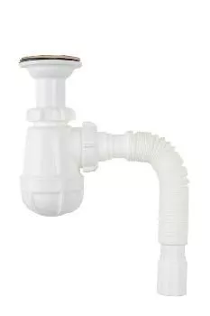 Сифон Aquant для умывальника 1 1/4&quotх40 с мет.реш. с гофрой 40х40/50 S1015-35-MR