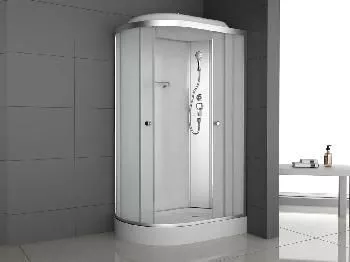 Кабина 120х80 н/п ПРАВ Белые стенки+Матовые стекла Oda ODA-8407 для опта О25733