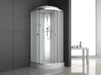 Кабина  80х80 н/п Белые стенки+Матовые стекла Oda ODA-8401 для опта О25725