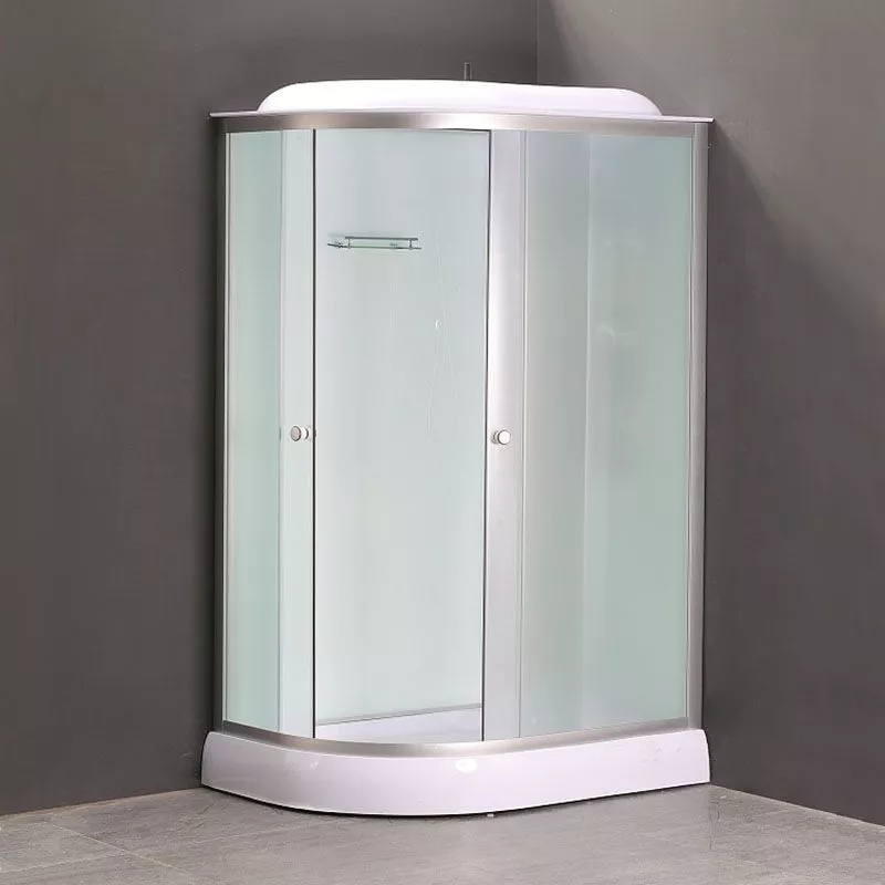 Кабина 120х80 н/п ПРАВ Белые стенки+Матовые стекла Loranto для опта CS-66121R F 120