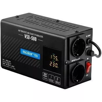 Стабилизатор напряж до 260Вт Solaris VSD-500 индикация  SL4510-1	
