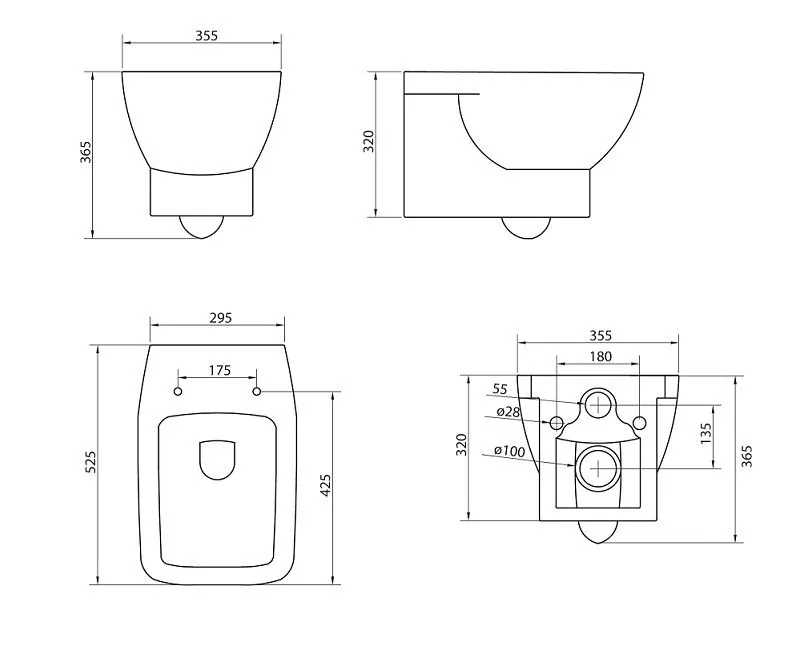 Унитаз подвесной BelBagno LAGO BB128CH