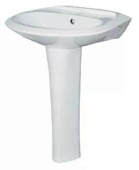 Раковина с пьедесталом 55см Сантек Бриз 1WH110460 + 1WH110595