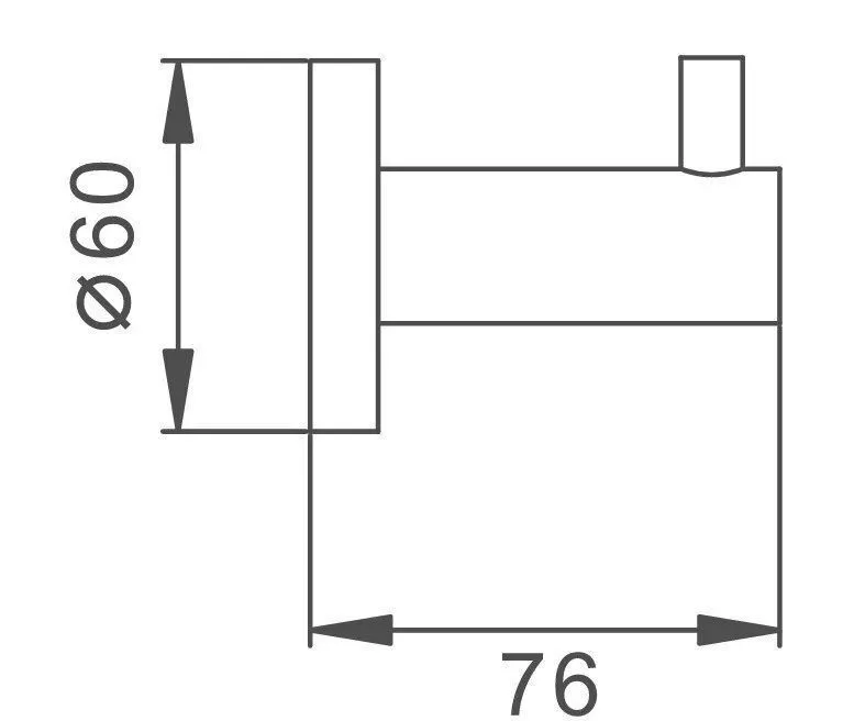 Вешалка 1 крючок хром Хайба HB8305-1 