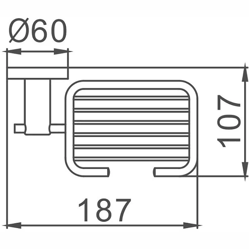 Мыльница металл хром Хайба HB8302-1