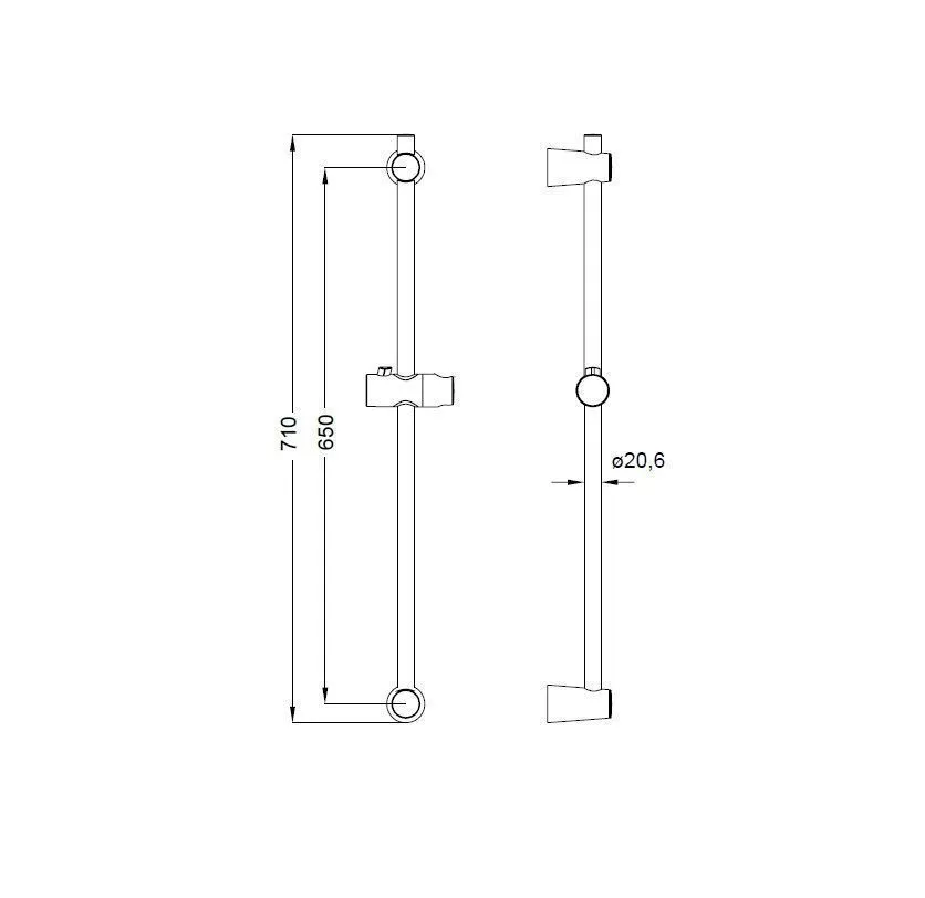 Душевая штанга 70см нерж Iddis Optima Home снят с производства A31552