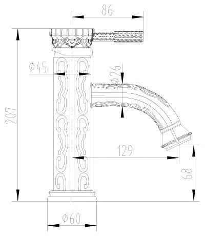 Смеситель для раковины бронзовый Lemark Jasmine LM6606B