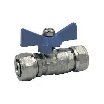 Кран шаровой с цангой 20x20 бабочка TIM BV206-03N
