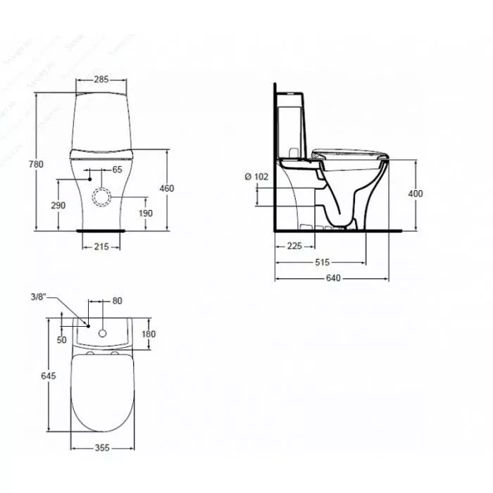 Унитаз IDEAL Standard Connect Pure + сиденье Soft Close АКЦИЯ W912301A