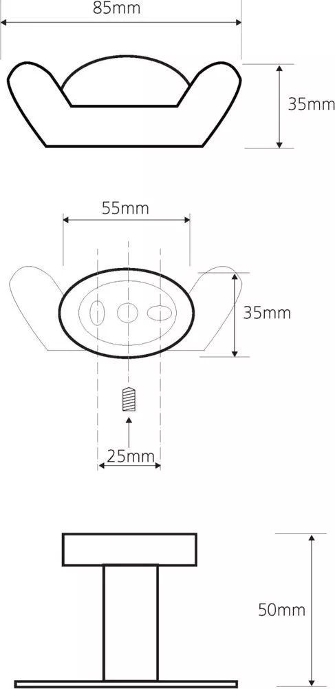 Вешалка 2 крючка хром Bemeta Oval 118406031