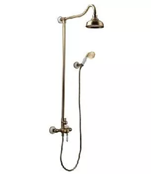 Душевая стойка тропич душ лейка круг бронзовый Lemark Villa LM4860B