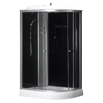 Кабина 120х80 н/п ЛЕВ Черные стенки+Тонированные стекла Loranto для опта CS-66121L G 120