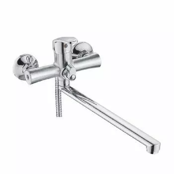 Смеситель для ванны плоский 30см силумин GR Gota Rocio 103042-GR
