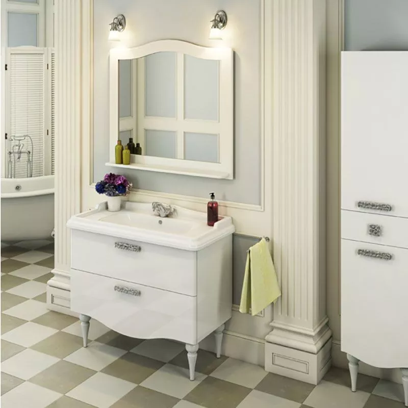 Зеркало 100ш-90в-12г 1полка Comforty Монако