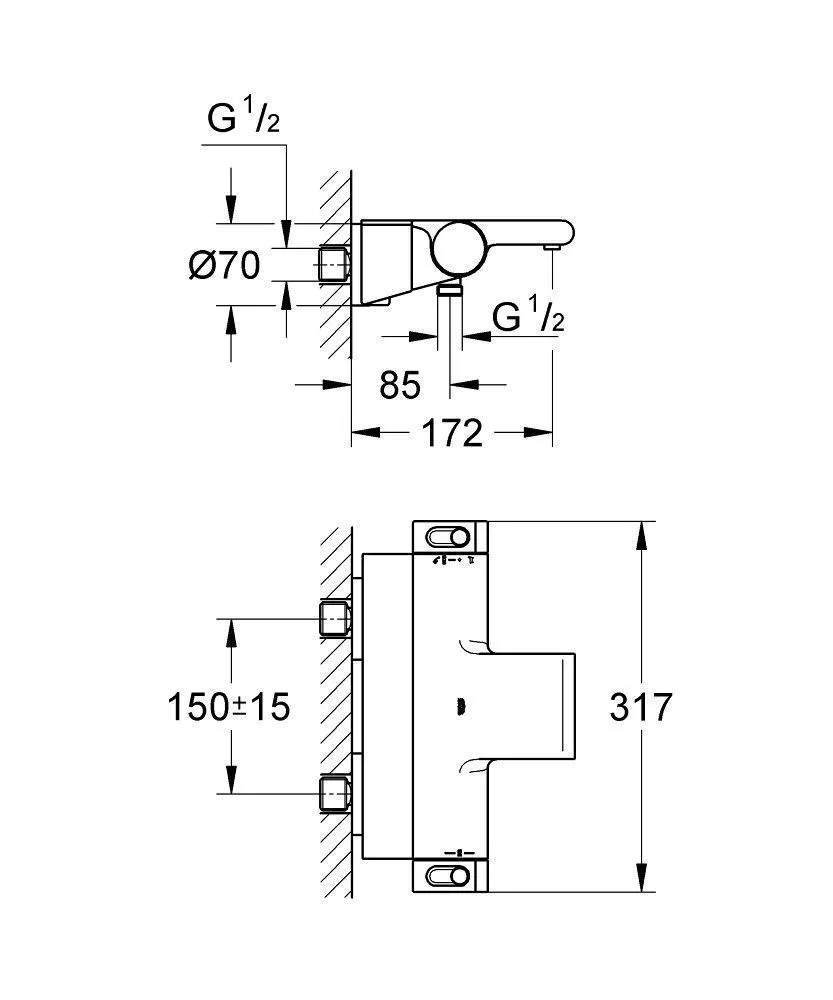 Термостат  GROHE Grohtherm2000  NEW ванна 34464001