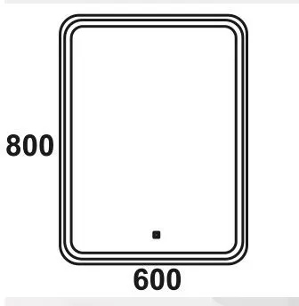 Зеркало 60ш-80в-3г свет сенсор черный Континент Enjoy Led ЗЛП1100