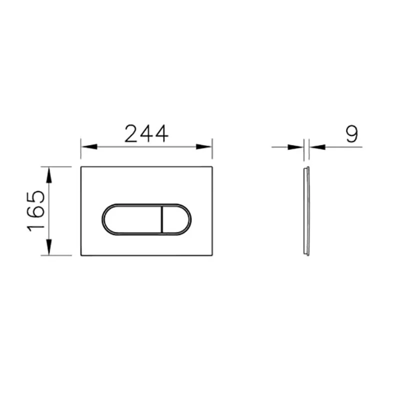Кнопка для инсталляции 2реж механич белый глянец VitrA Root Round 740-2200