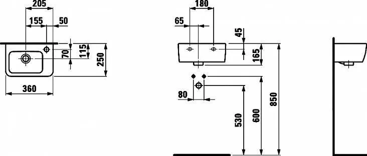 Раковина LAUFEN Pro 36х25х16,5 8.1695.5.000.106.1