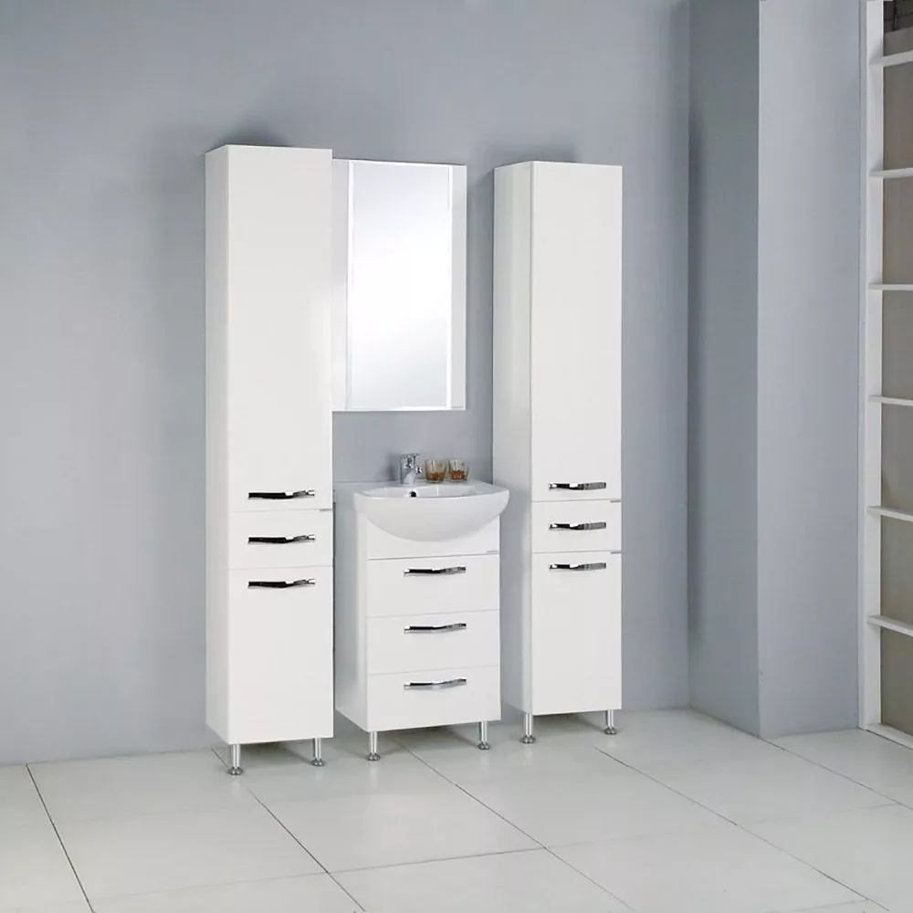 Тумба  50см 3ящ Акватон Ария 50Н с рак Акватон Смайл 1A1402K0AA010/1A140201AA010+1WH207781