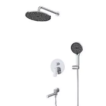 Смеситель встраиваемый излив тропич душ лейка круг с в/ч BelBagno Marino MARINO-VDSET-CRM