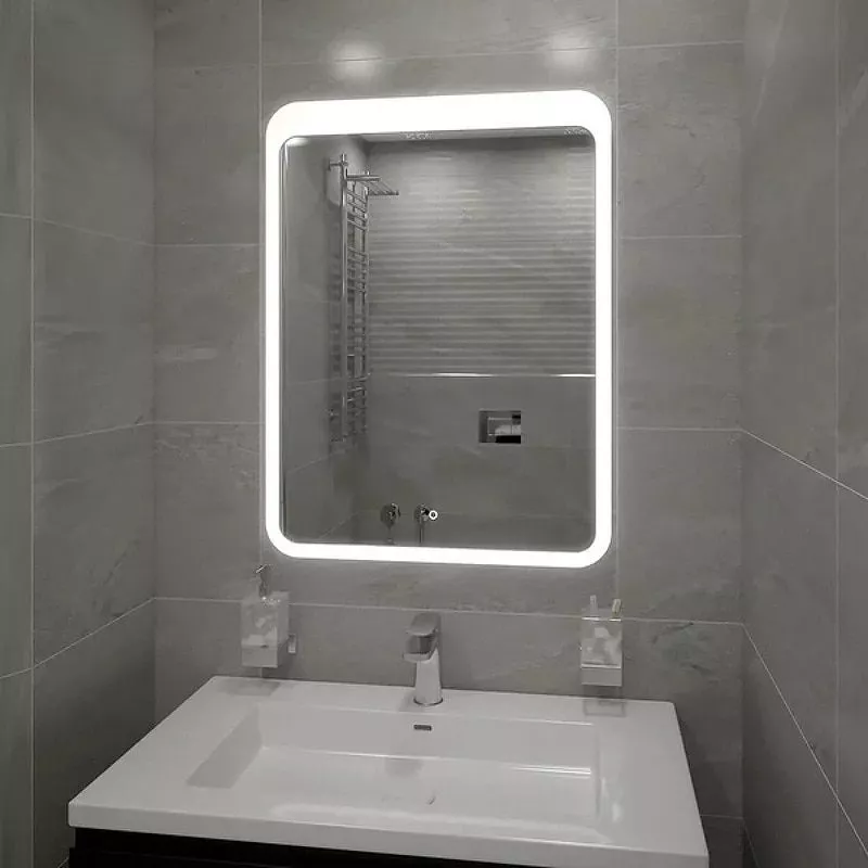 Зеркало Lacio Led 600х800 сенс.выкл, часы