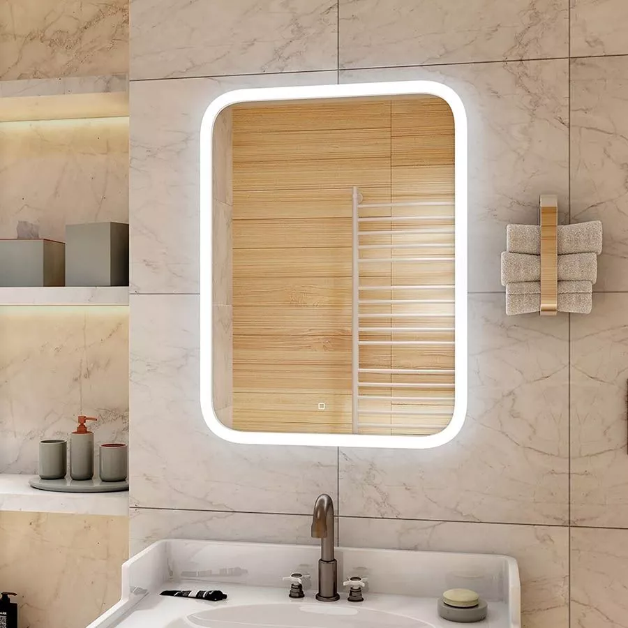 Зеркало 50ш-70в-3г свет сенсор Континент Glamour LED ЗЛП243