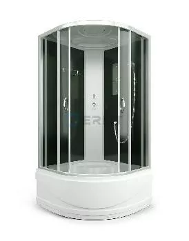 Кабина 100х100 в/п Черные стенки+Тонированные стекла Erlit ER3510TP-C4