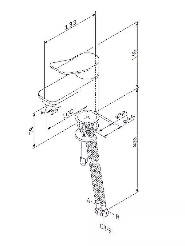 Смеситель для раковины 10см AM.PM X-Joy F85A02100