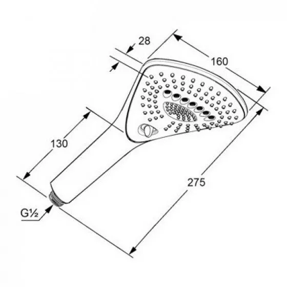 Душевой гарнитур 91см лейка круг белый Kludi Fizz 3S 6774091-00 