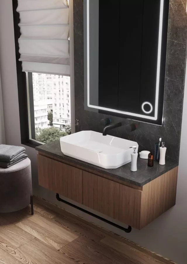 Раковина накладная Санита Luxe Line 55,6х35,4х11,5 LINSLWB01