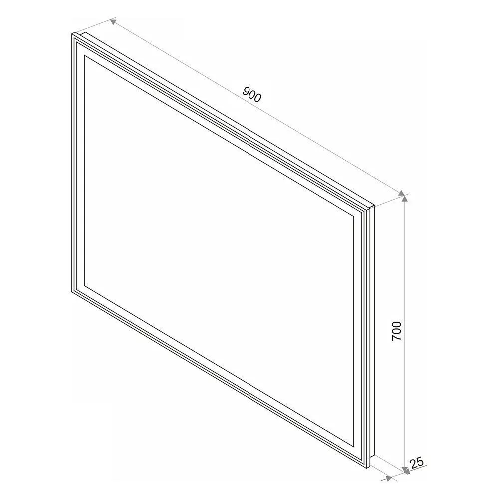 Зеркало 90ш-70в-3г свет сенсор Континент Aralia LED ЗЛП474