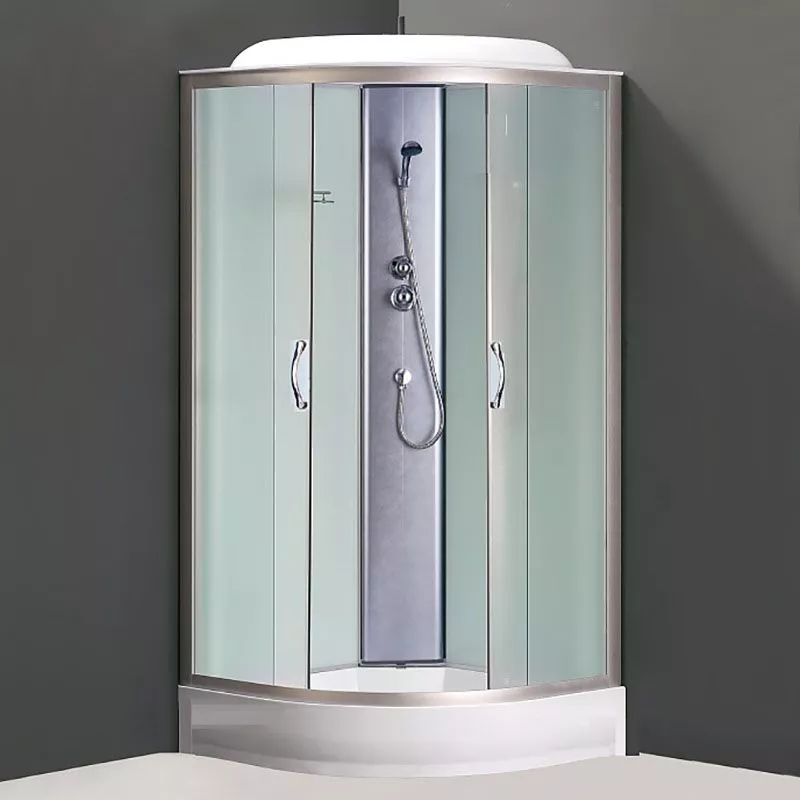 Кабина 100х100 н/п Белые стенки+Матовые стекла Loranto для опта CS-6611 F, 100*100*215