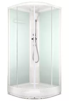 Кабина 100х100 н/п Белые стенки+Матовые стекла Domani-Spa Delight Slim 110 DS01DS110LWM00