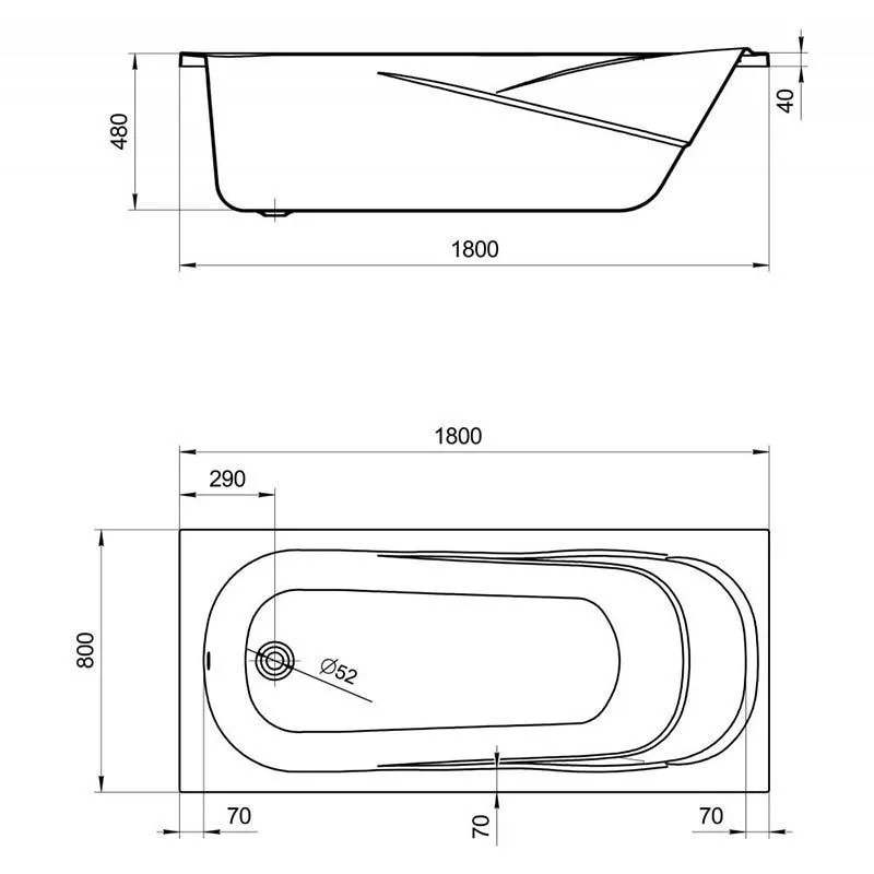 Ванна акрил 180-80 каркас с/п Сантек Касабланка XL 1WH302482+1WH302483