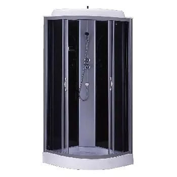Кабина  80х80 н/п Черные стенки+Тонированные стекла Loranto для опта CS-6681G 80*80*215
