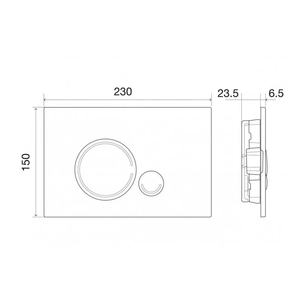 Кнопка для инсталляции 2реж механич белый BelBagno Sfera BB014-SR-BIANCO
