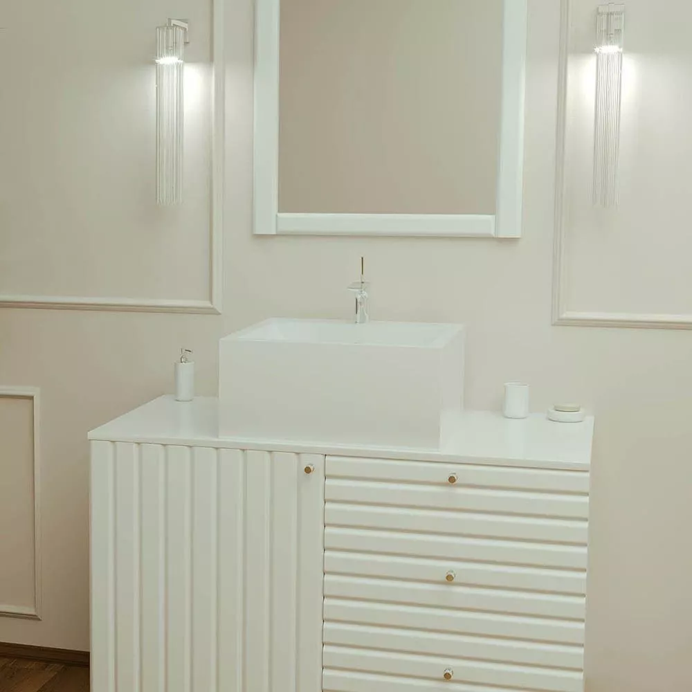 Раковина из искусственного камня ESSE X F 450/1  450х450х195 мм RAL 9003 5526 RAL 9003 5526