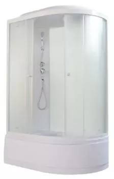 Кабина 120х80 в/п ЛЕВ Белые стенки+Матовые стекла Parly EB122L