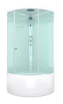 Кабина 100х100 в/п Белые стенки+Матовые стекла Domani-Spa Simple 110 high Акция DS01Sm110HWM00-V1.2