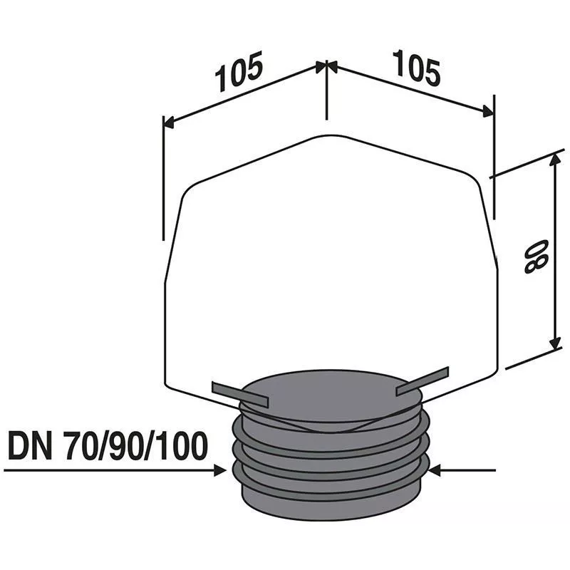 Вентиляционный клапан DN 70/90/100 Sanit 11.A24.00..0099 98059596