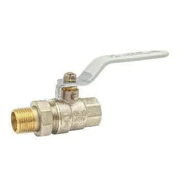 Кран шаровой со сгоном 1&quot1/4 ВН рычаг белый TIM DE1234N