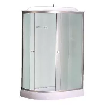 Кабина 120х80 н/п ПРАВ Белые стенки+Матовые стекла Loranto для опта CS-66121R F 120